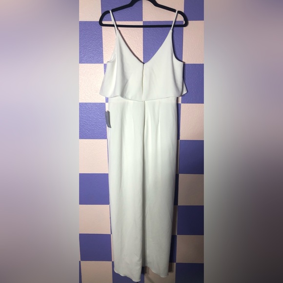 NWT Xscape Scuba Crepe Popover Ivory Column Gown - Size 12 - Picture 2 of 7
